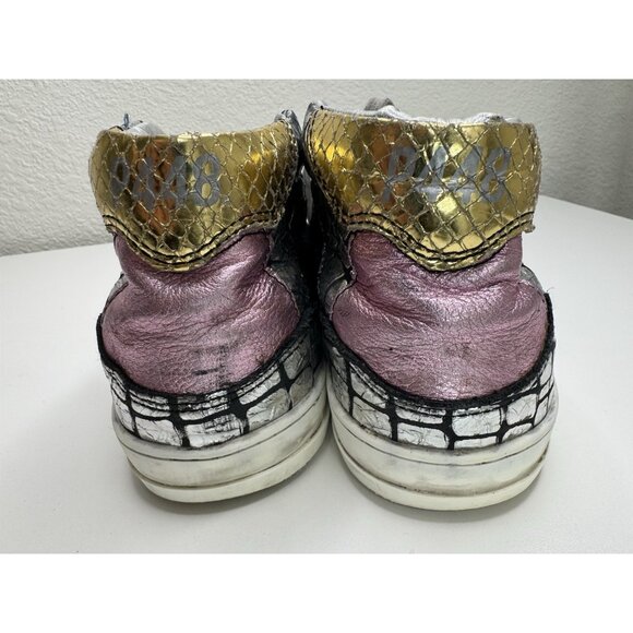 P448 Women's Queens Glitter Mid-Top Sneakers Size 39 EU 8.5 US - Picture 9 of 14